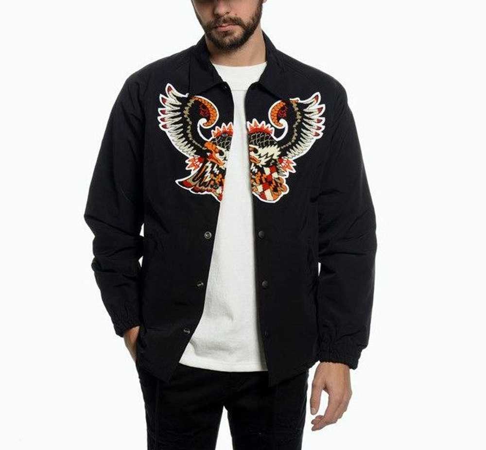 Facetasm FACETASM Black Raglan Varsity Bomber Coa… - image 3