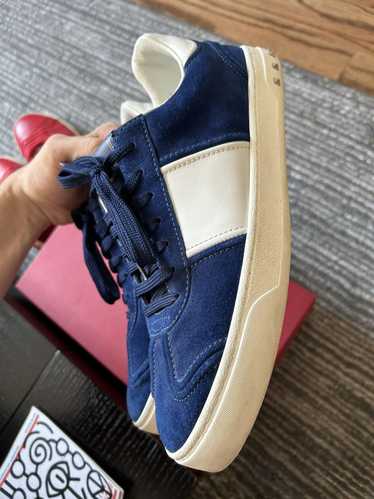 Valentino Blue Suede Flycrew Garavani Sneakers