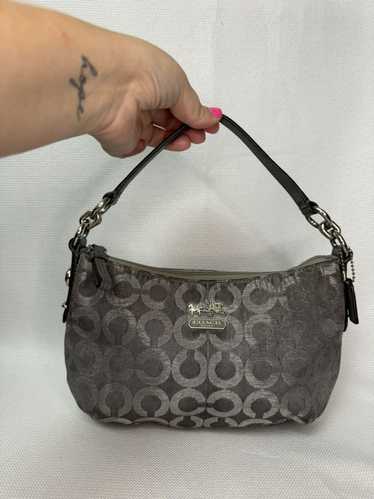 Coach Coach Silver Grey Monogram Glitter Signature