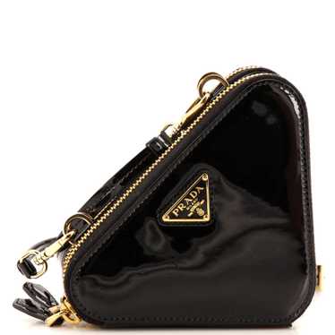 PRADA Triangle Crossbody Pouch Patent Mini