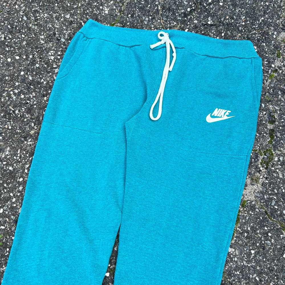 Streetwear × Vintage Vintage 70s Nike teal jogger… - image 2