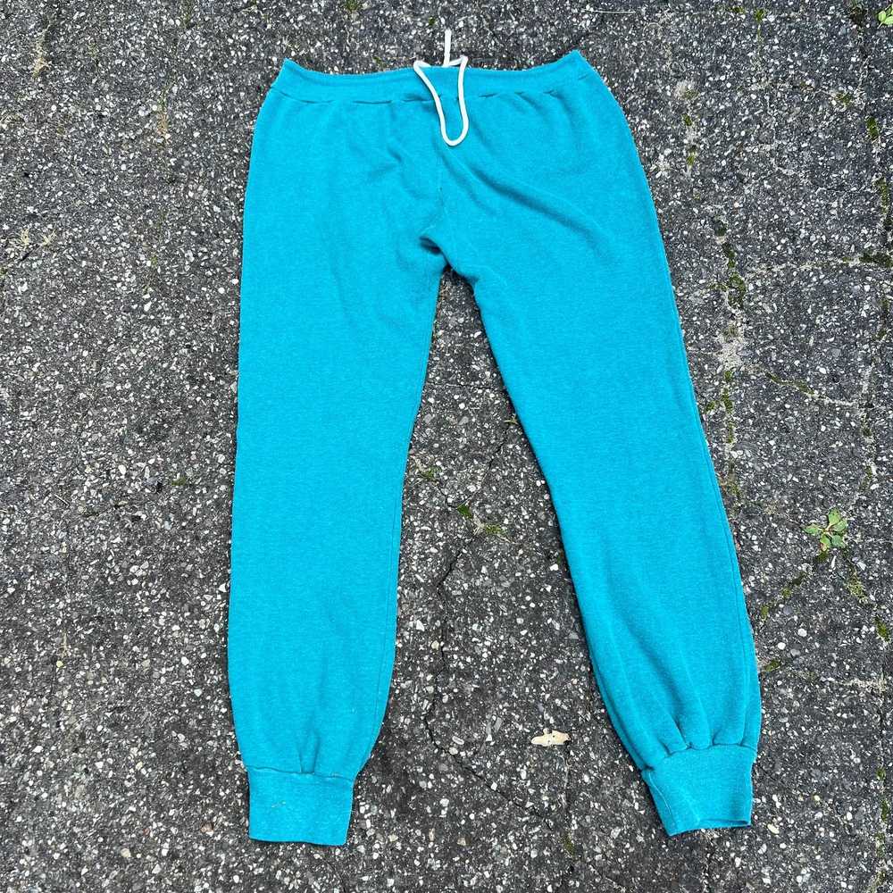 Streetwear × Vintage Vintage 70s Nike teal jogger… - image 4