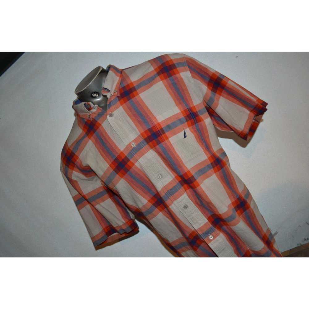 Nautica 35947 Nautica Dress Shirt Red Blue Pink P… - image 3