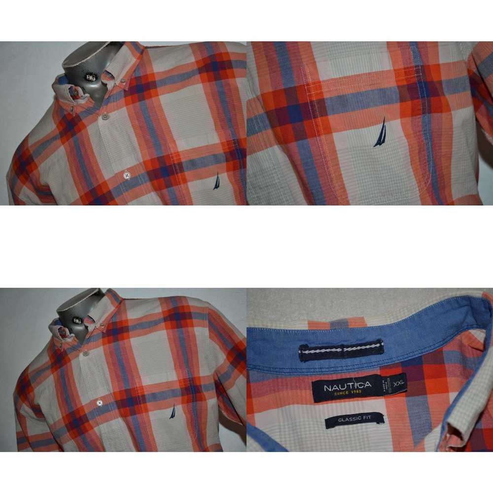 Nautica 35947 Nautica Dress Shirt Red Blue Pink P… - image 4