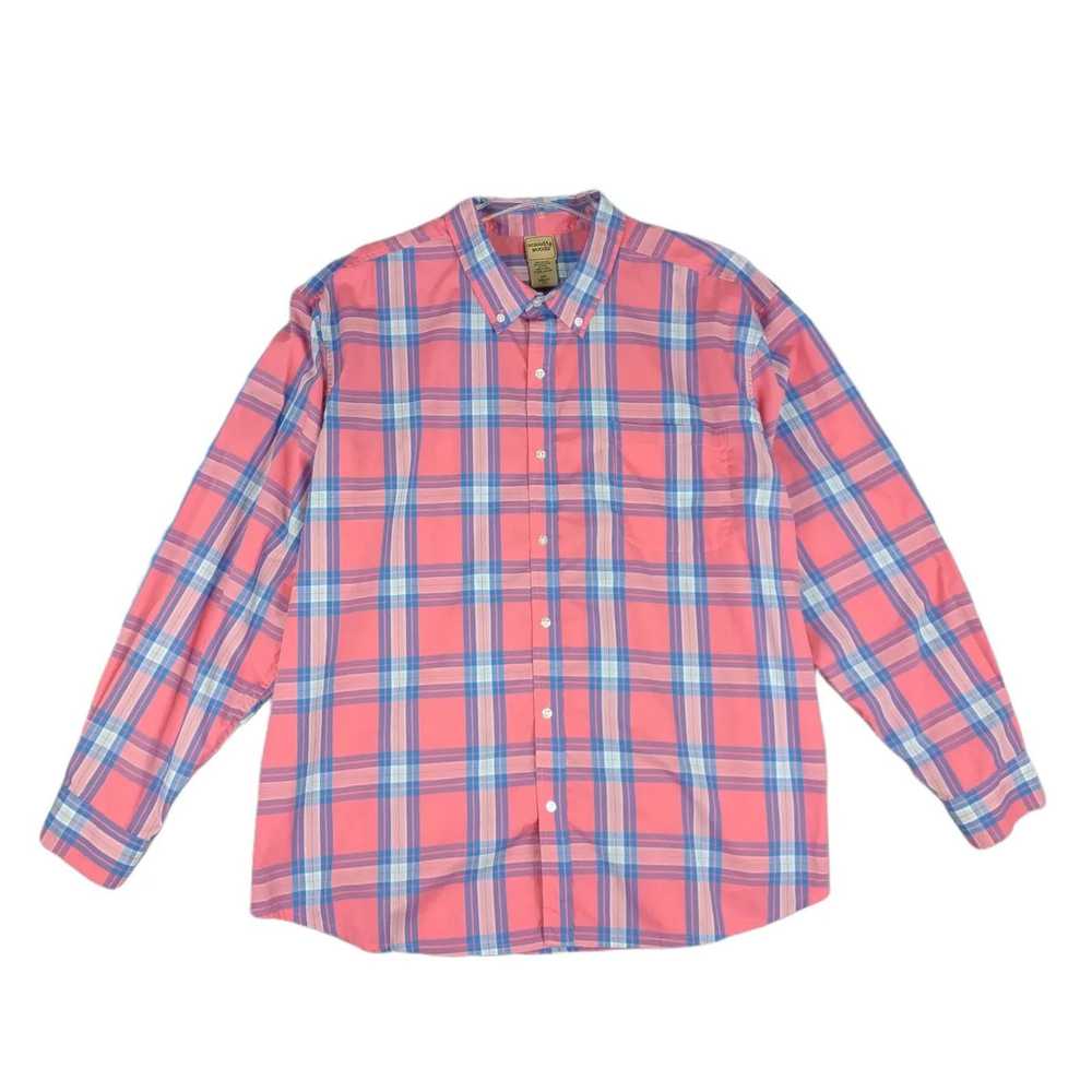 Vintage SCANDIA WOODS Men's 3XL Pink Plaid Button… - image 1