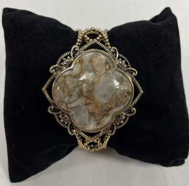 Barse Agate Bronze Metallic Cuff Bracelet - image 1