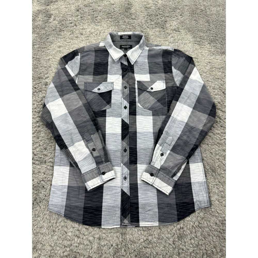 Vintage Eighty Eight Shirt Men Large Gray Check W… - image 1