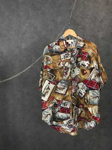 Crazy Shirts × Hawaiian Shirt × Vintage Naf naf a… - image 1