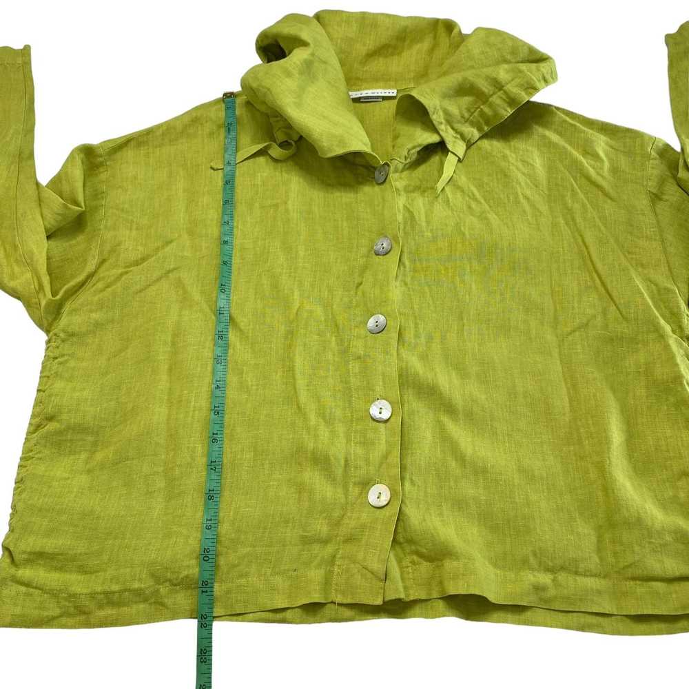 Bryn Walker BRYN WALKER Chartreuse Green Linen Sh… - image 10