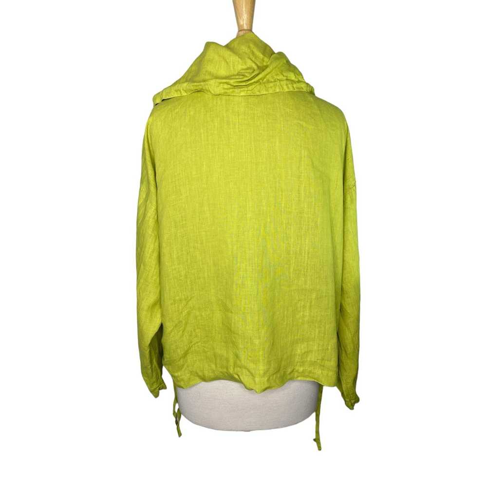 Bryn Walker BRYN WALKER Chartreuse Green Linen Sh… - image 3