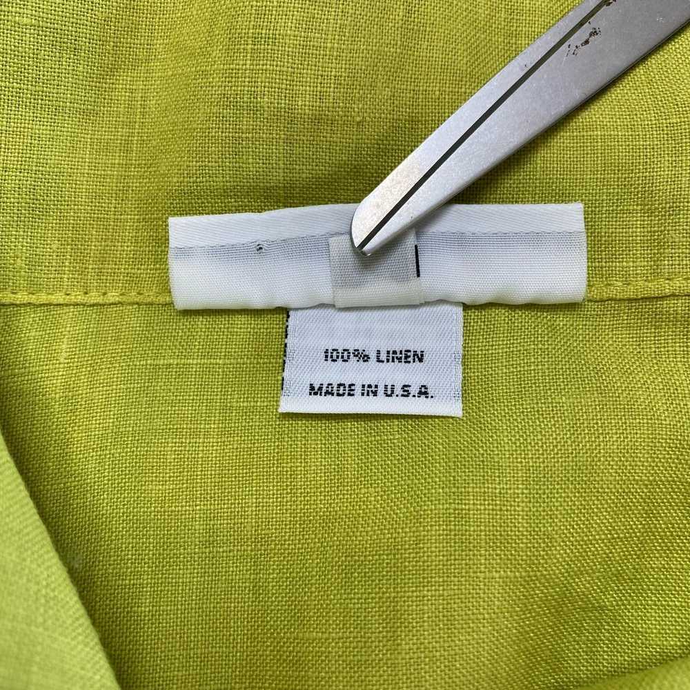 Bryn Walker BRYN WALKER Chartreuse Green Linen Sh… - image 8