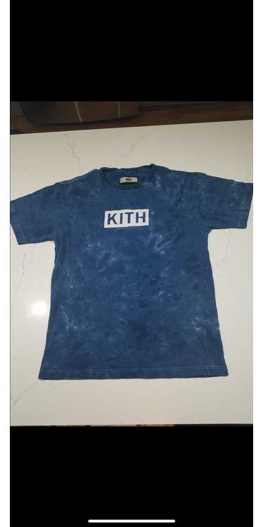 Kith × Streetwear KITH Blue Tie-Dye Logo Tee