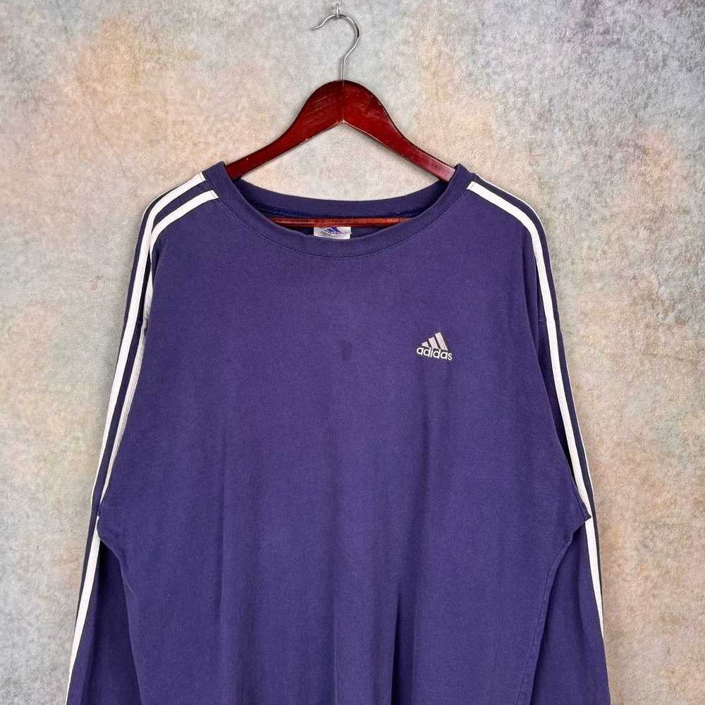 Adidas × Vintage VTG 90s Adidas Long Sleeve T Shi… - image 1