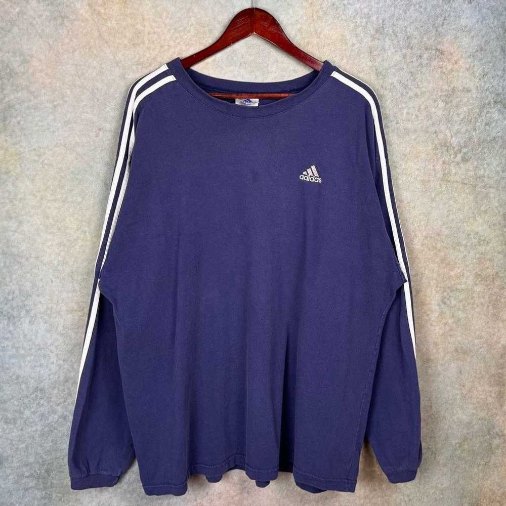 Adidas × Vintage VTG 90s Adidas Long Sleeve T Shi… - image 2