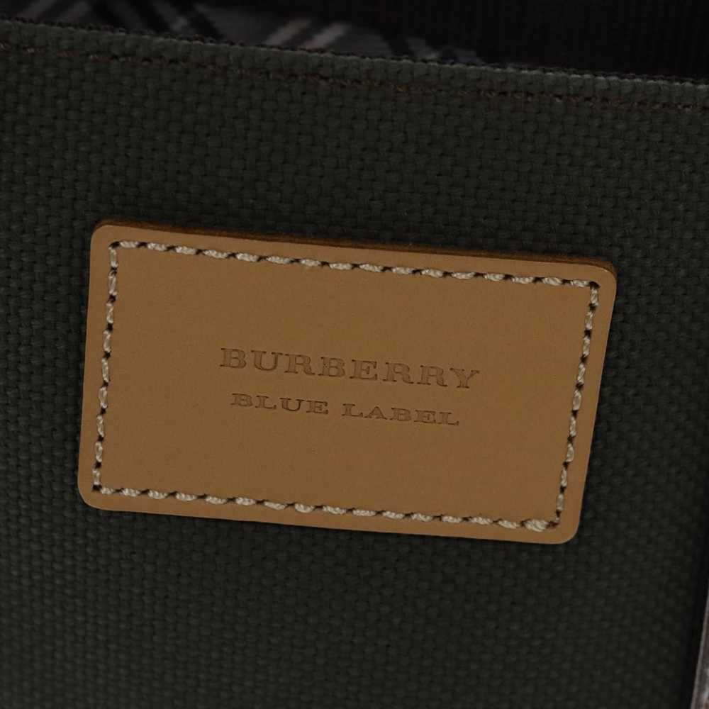 Burberry BURBERRY Blue Label Hand Bag Canvas Khak… - image 10