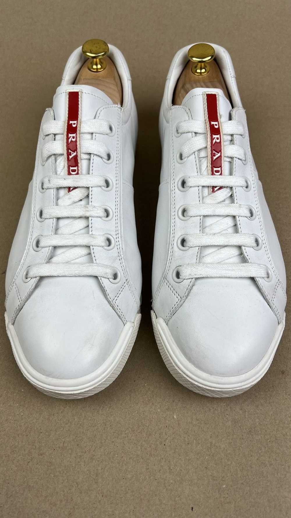 Prada AUTH LUXURY PRADA LOGO TRAINERS SHOES RED T… - image 6