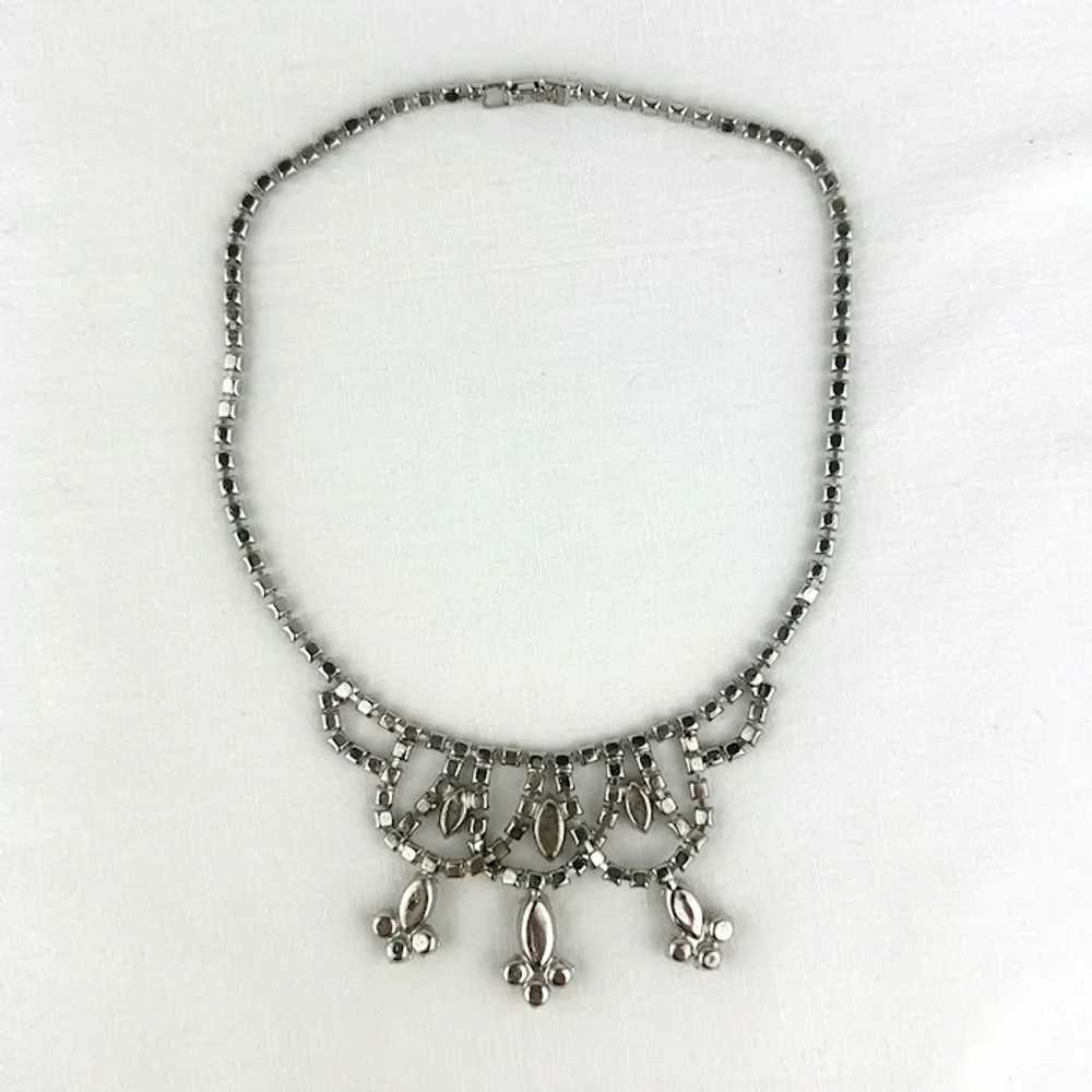 Weiss Co Vintage Swag Rhinestone Choker Necklace - image 6