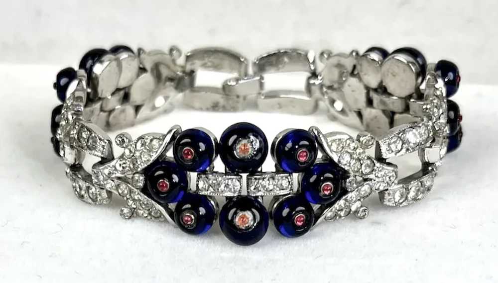 RARE Art Deco KTF Trifari Shoebutton Bracelet - image 2