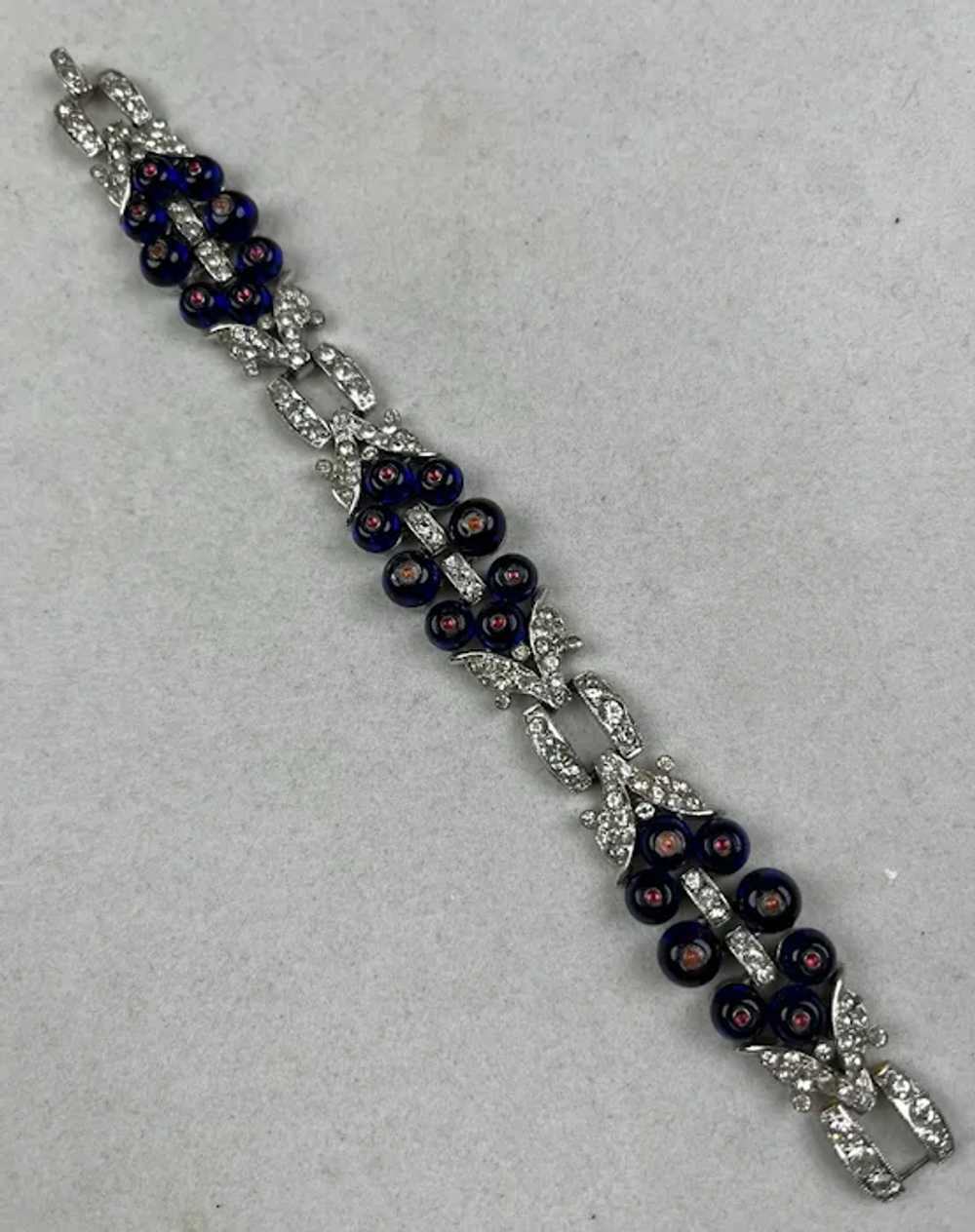 RARE Art Deco KTF Trifari Shoebutton Bracelet - image 3