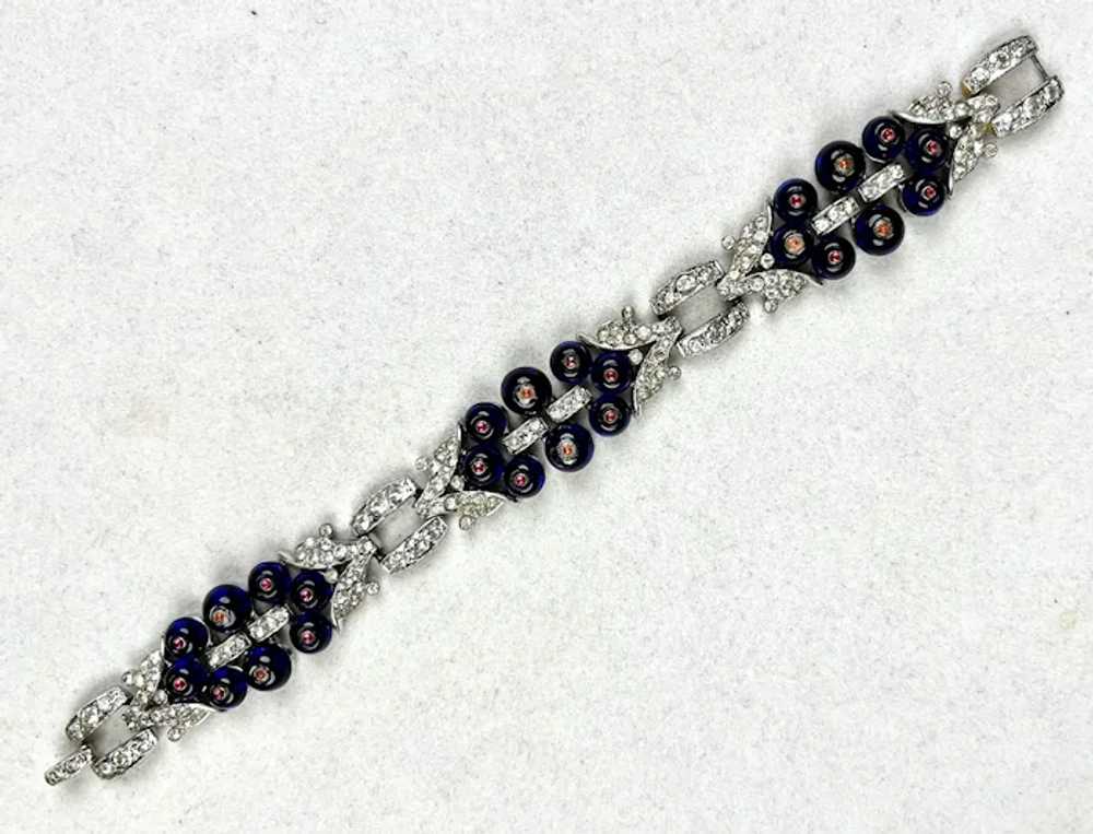 RARE Art Deco KTF Trifari Shoebutton Bracelet - image 8