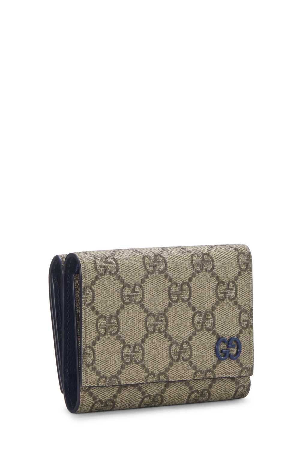 Navy Original GG Supreme Canvas Compact Wallet - image 2