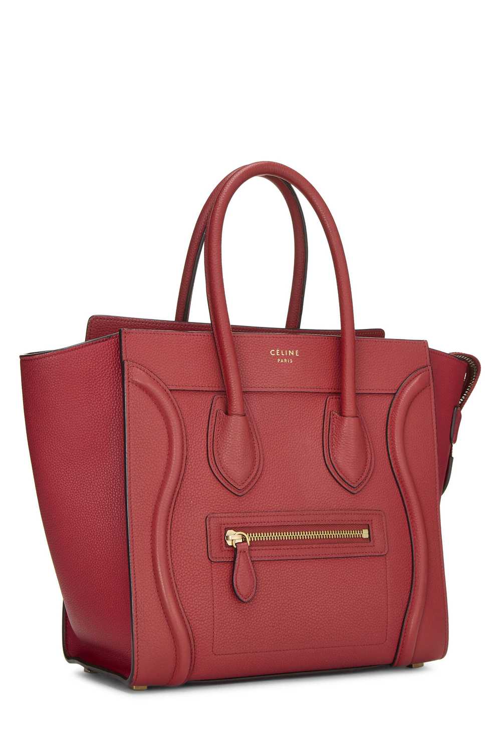 Red Drummed Calfskin Luggage Micro - image 2