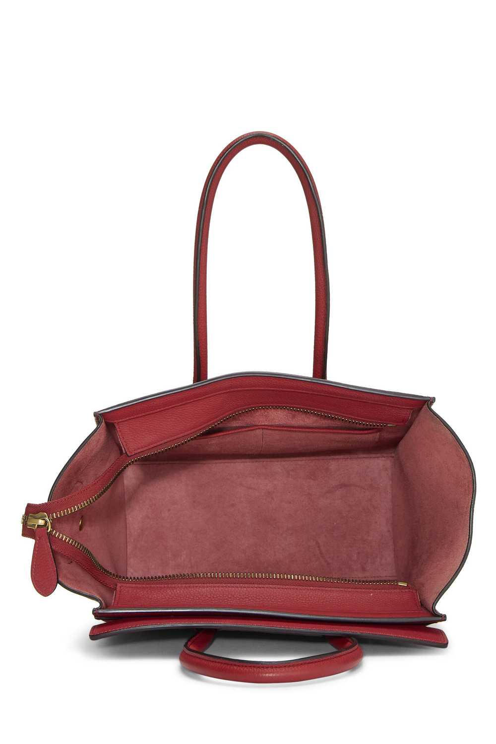 Red Drummed Calfskin Luggage Micro - image 6