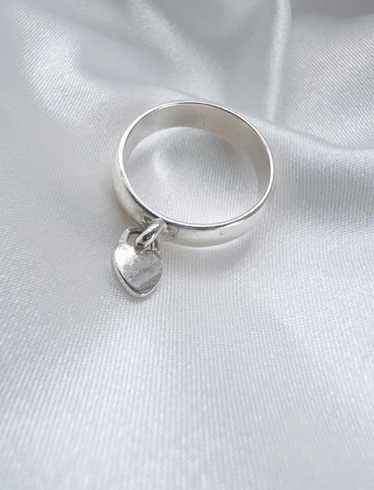 sterling silver 925 heart lock ring - image 1