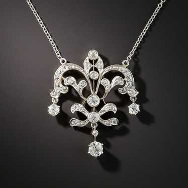 Edwardian Diamond Pendant Necklace