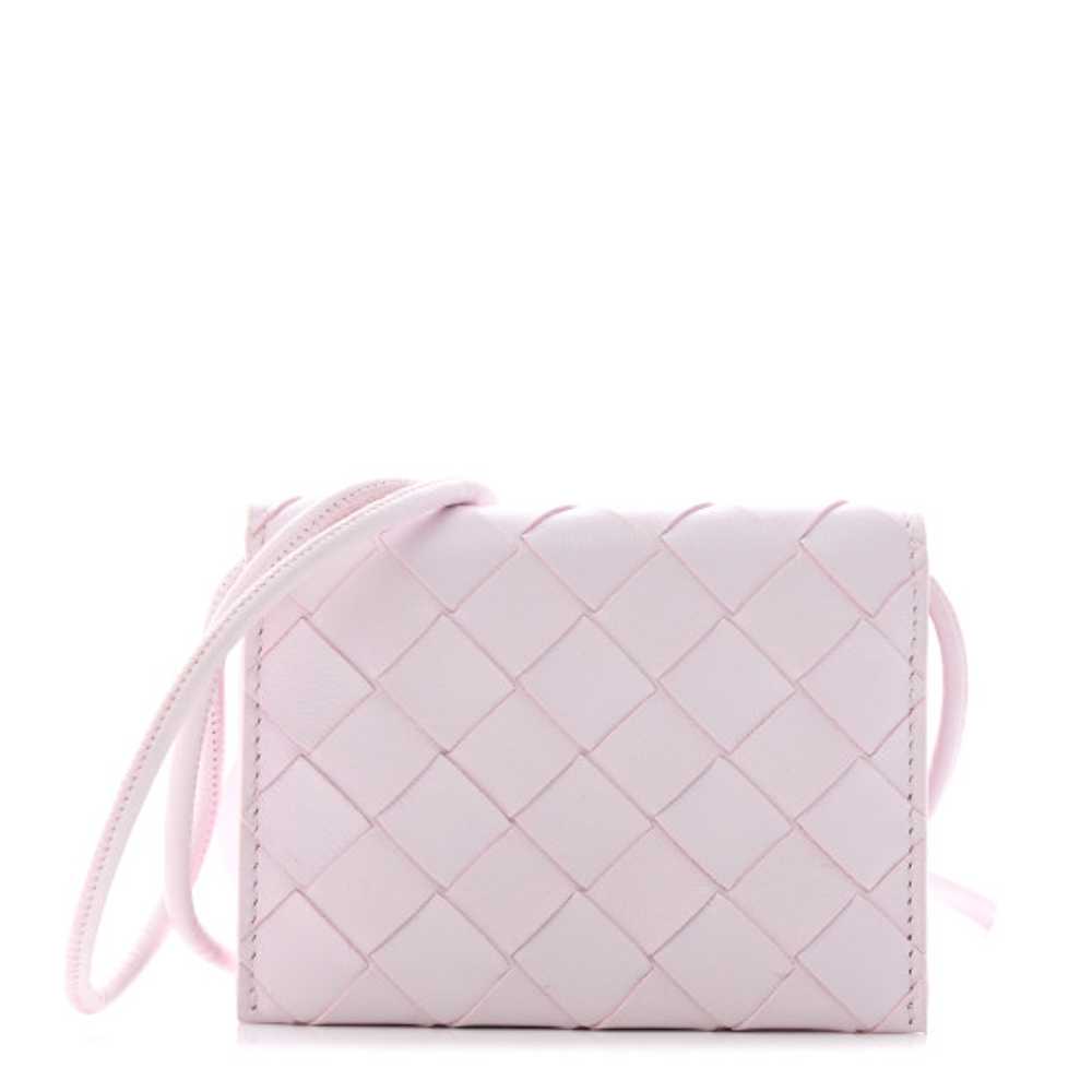 BOTTEGA VENETA Nappa Intrecciato Card Case On Str… - image 1