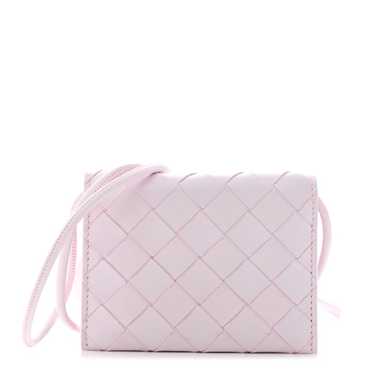 BOTTEGA VENETA Nappa Intrecciato Card Case On Str… - image 1