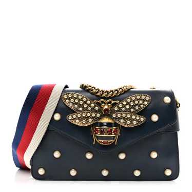 GUCCI Nappa Pearl Studded Mini Queen Margaret Bro… - image 1