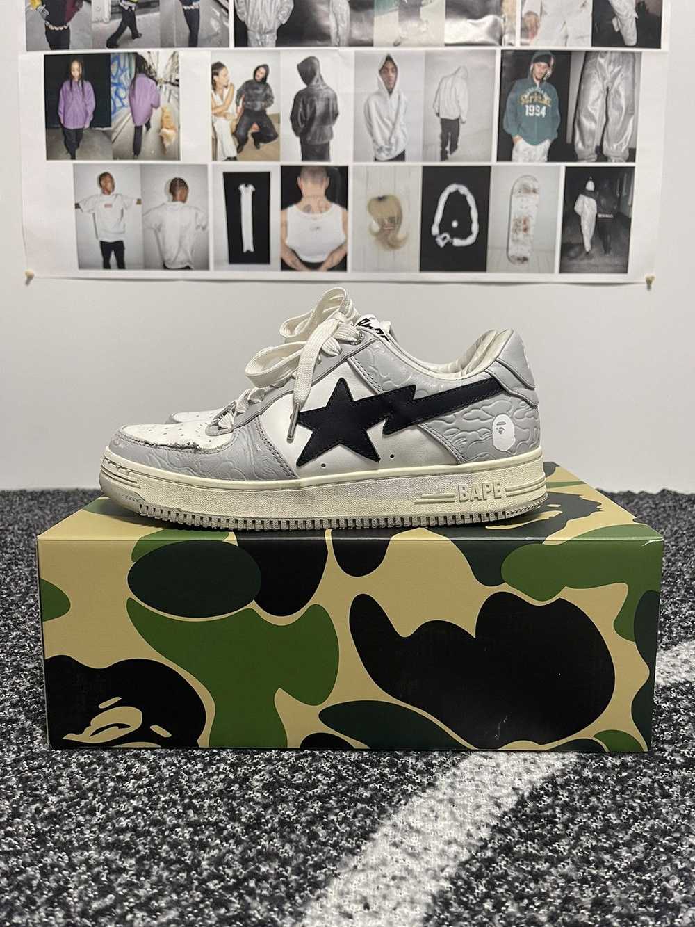 Bape Bape Sta Low Grey Black - image 3