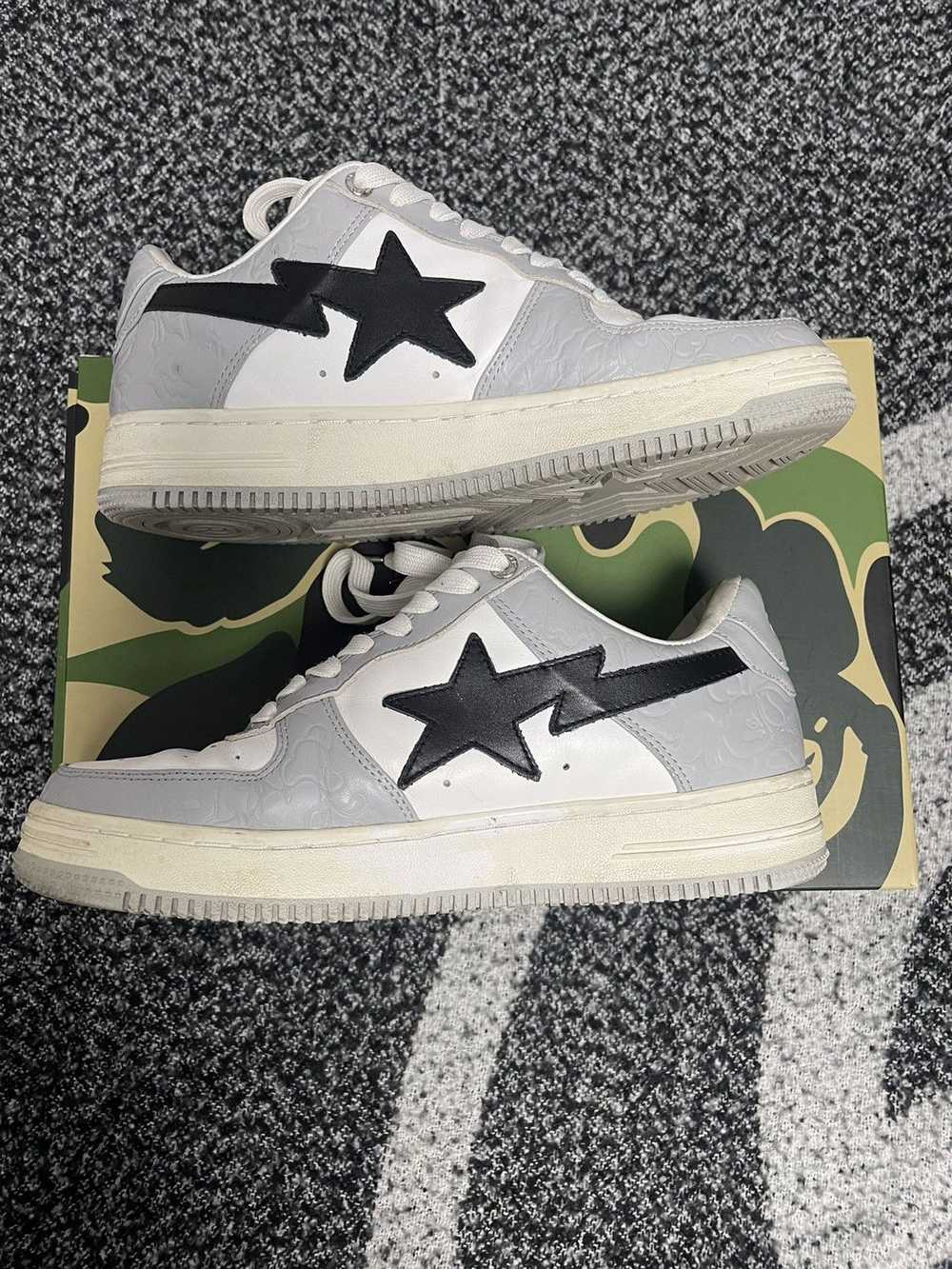 Bape Bape Sta Low Grey Black - image 7