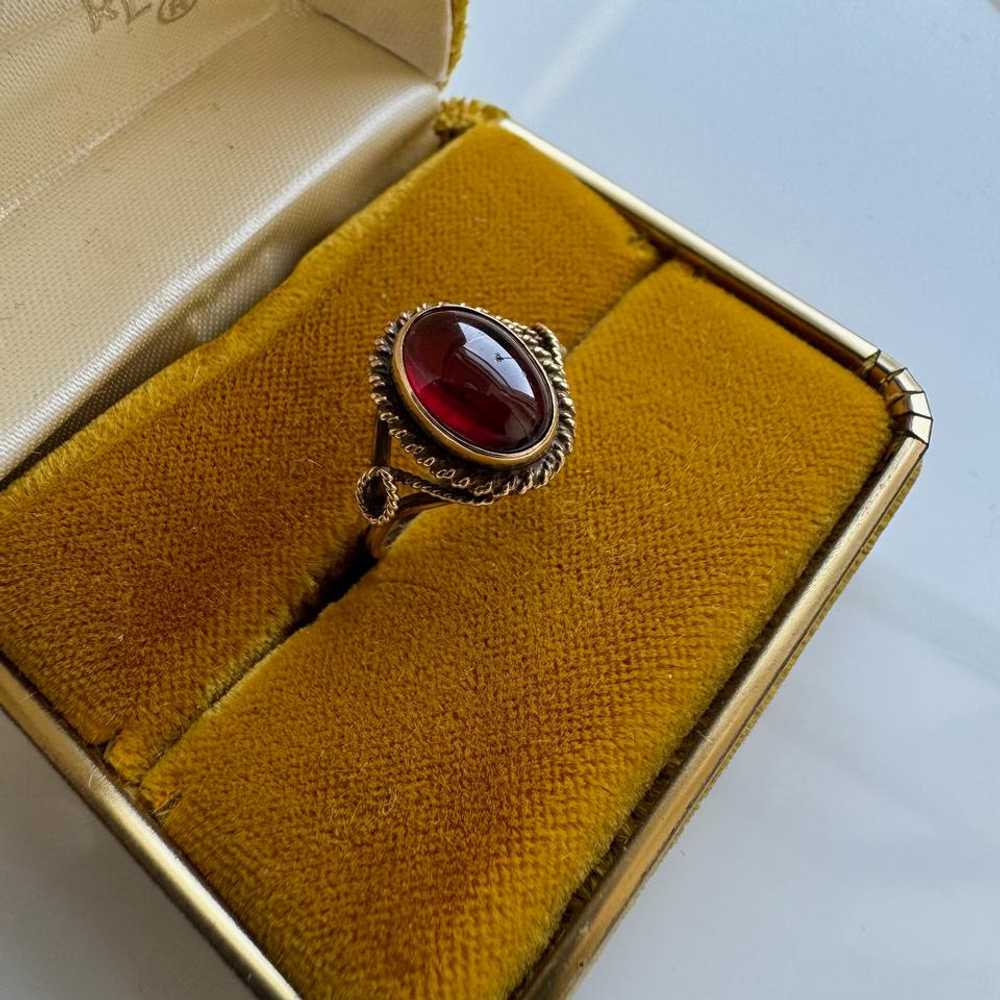 14K Gold Cabochon Garnet Ring | Used, Secondhand,… - image 1