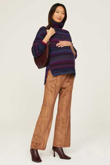 HATCH Purple Striped Maternity Sweater