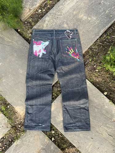 Ed Hardy × Streetwear × Vintage Embroidered Jeans