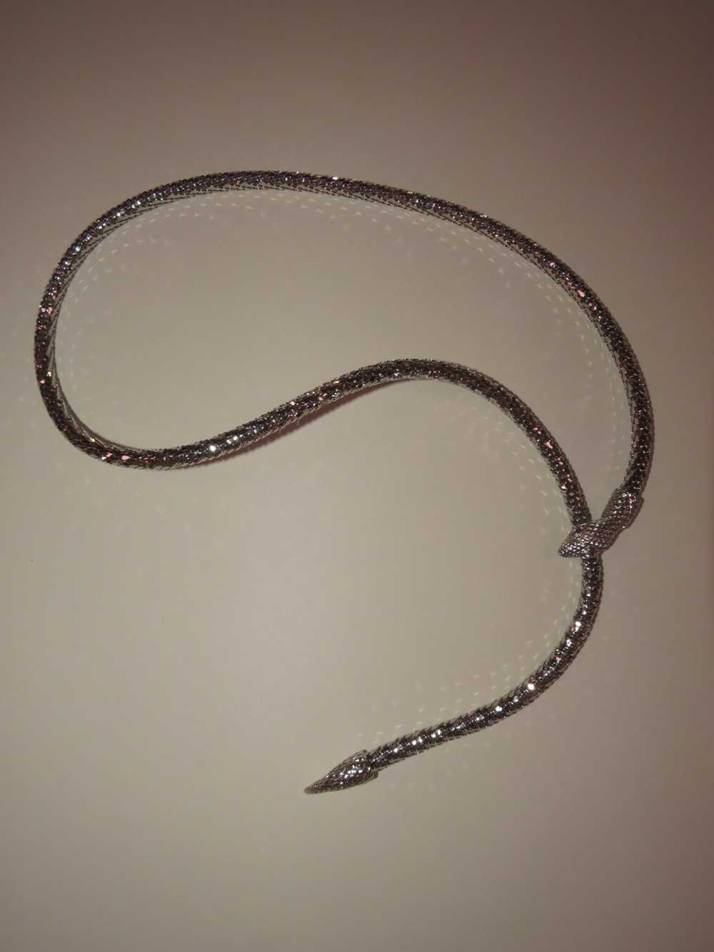 Whiting & Davis Silver Snake Belt - image 1