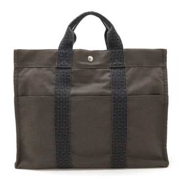 Hermes Bag Ale Line Tote Mm Handbag Canvas Black … - image 1