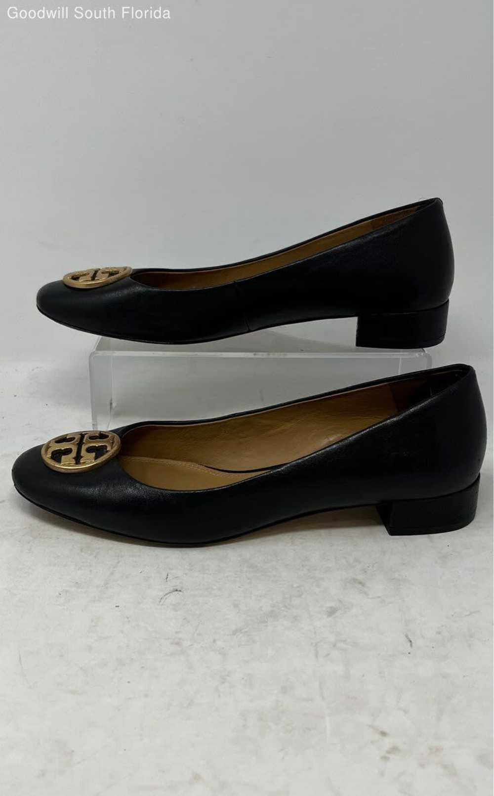 Tory Burch Womens Benton Black Leather Slip-On Bl… - image 1