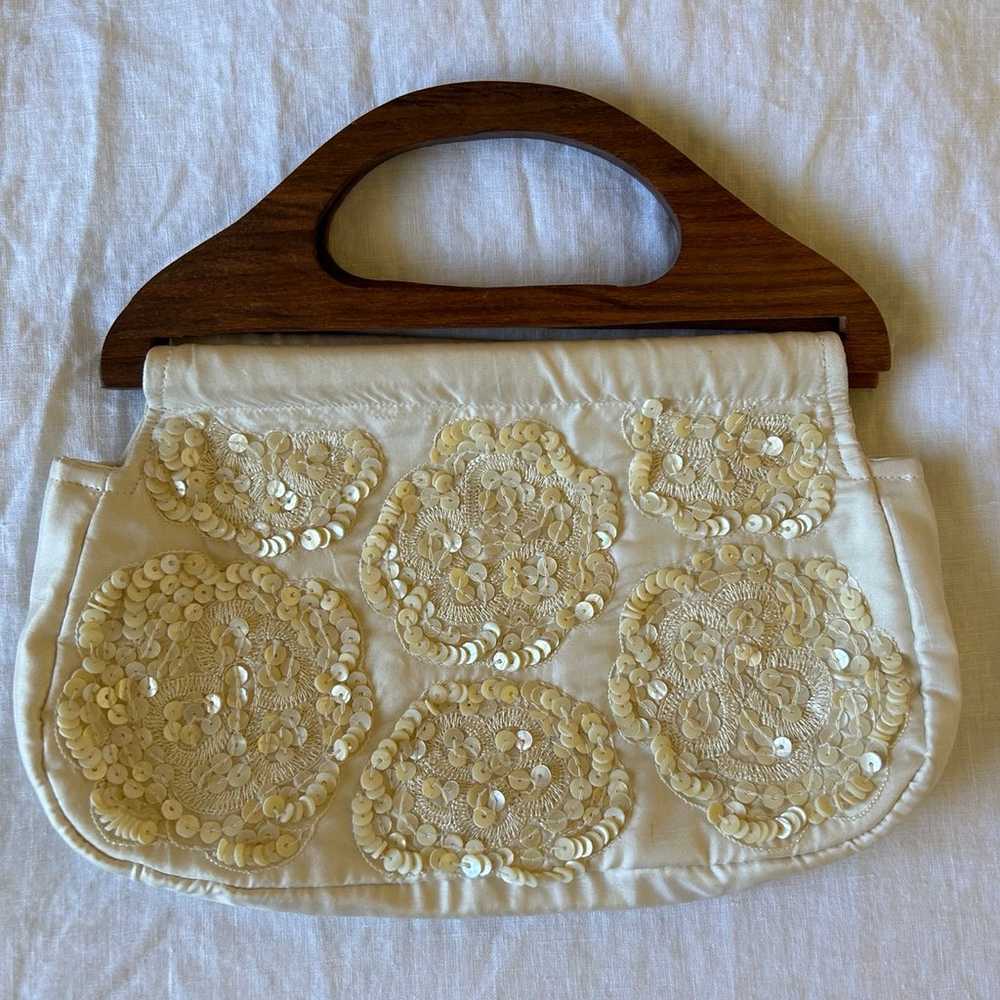 Vintage Seashell Sequin Clutch - image 1