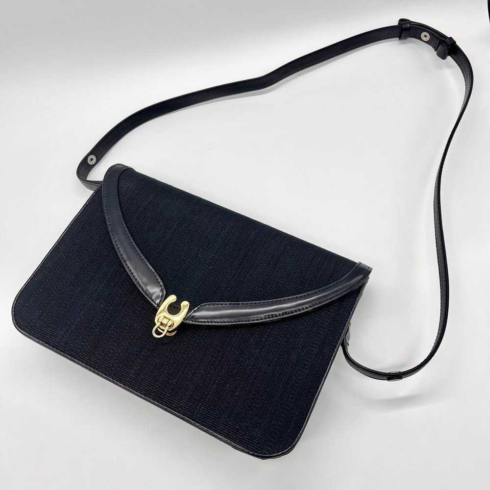 【Excellent Condition】Horsehair Handbag 2way Black… - image 2