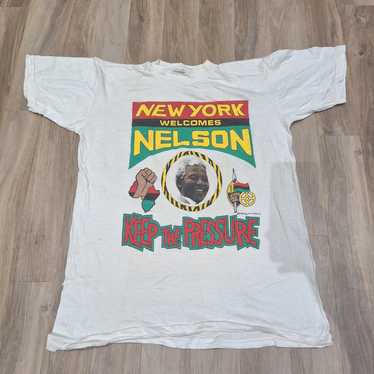 Designer 90s Nelson Mandela Tee - Keep The Pressu… - image 1