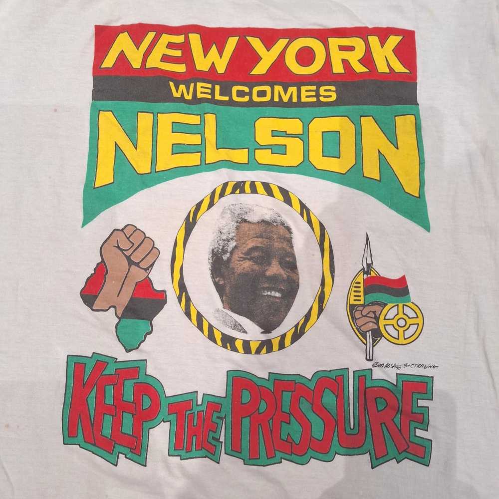 Designer 90s Nelson Mandela Tee - Keep The Pressu… - image 3