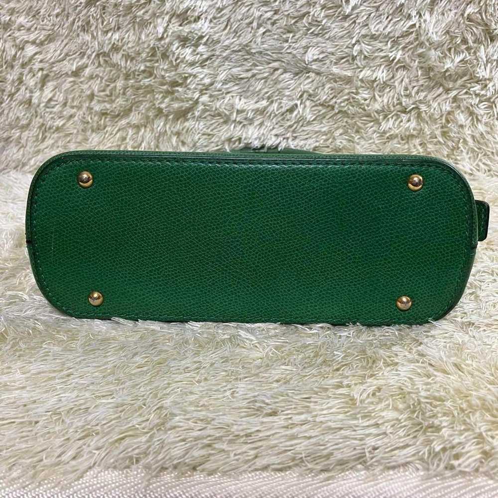 【Rare】Celine 90s Handbag 2 Way Green Leather Shou… - image 5