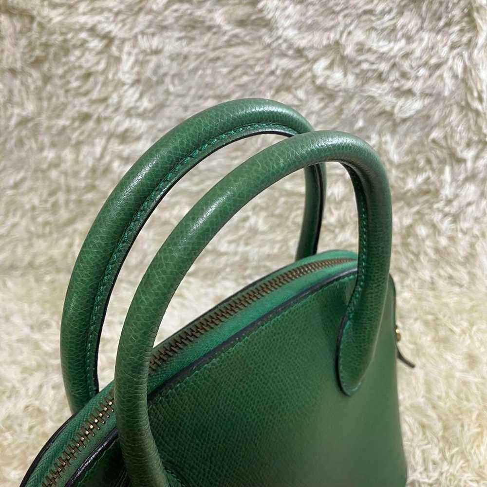 【Rare】Celine 90s Handbag 2 Way Green Leather Shou… - image 6