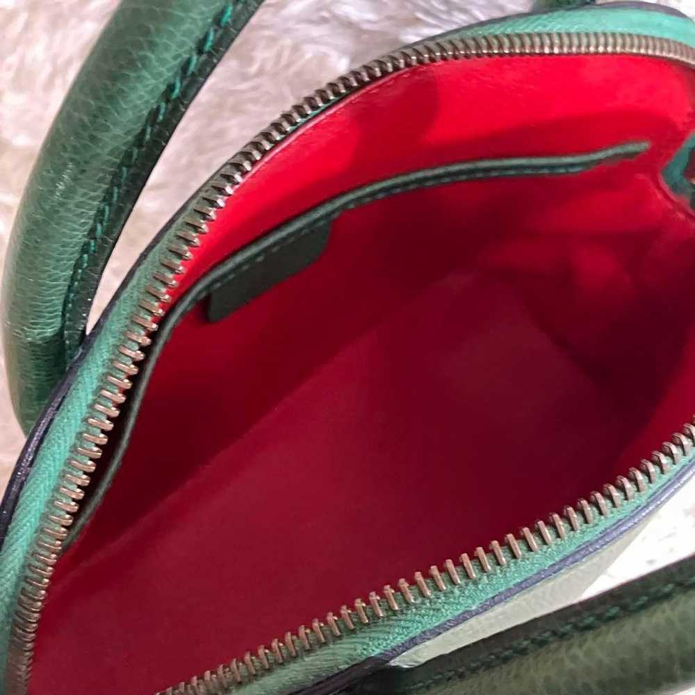 【Rare】Celine 90s Handbag 2 Way Green Leather Shou… - image 8