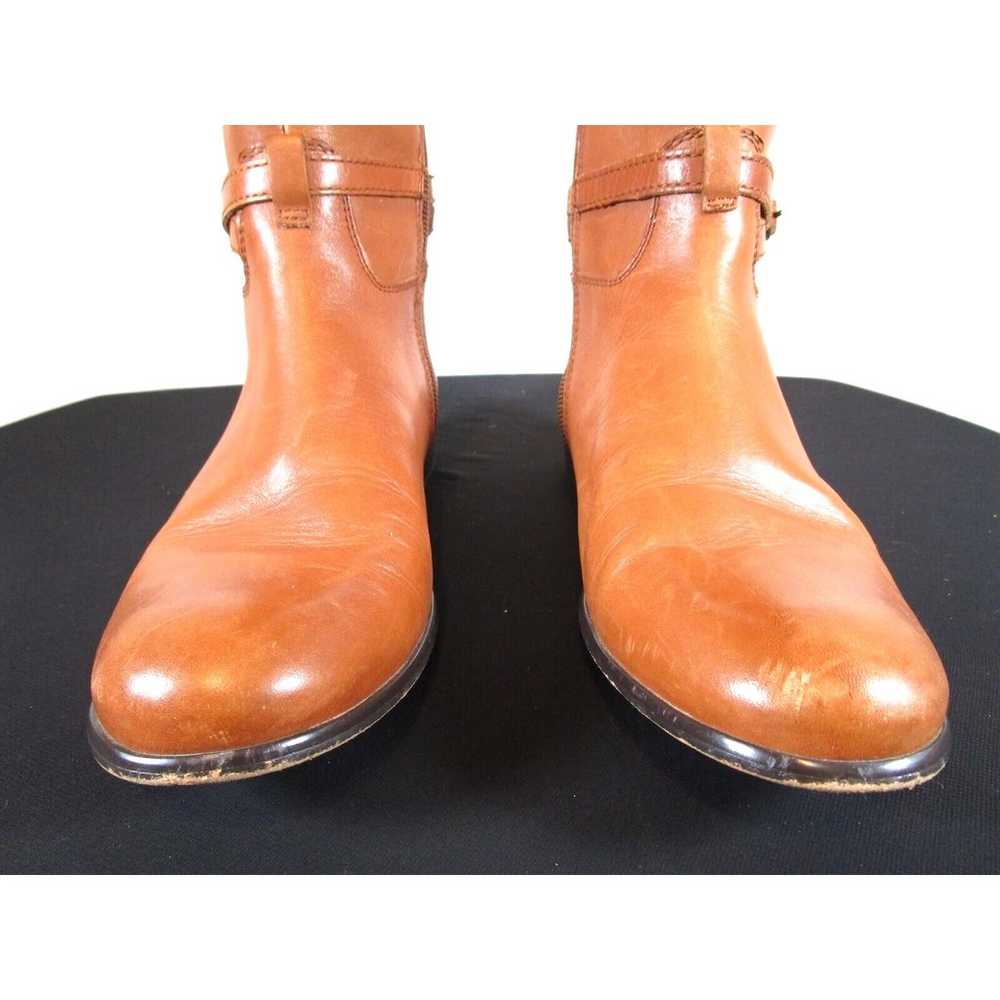 Corso Como Cognac Brown Leather Zip Knee High Rid… - image 3