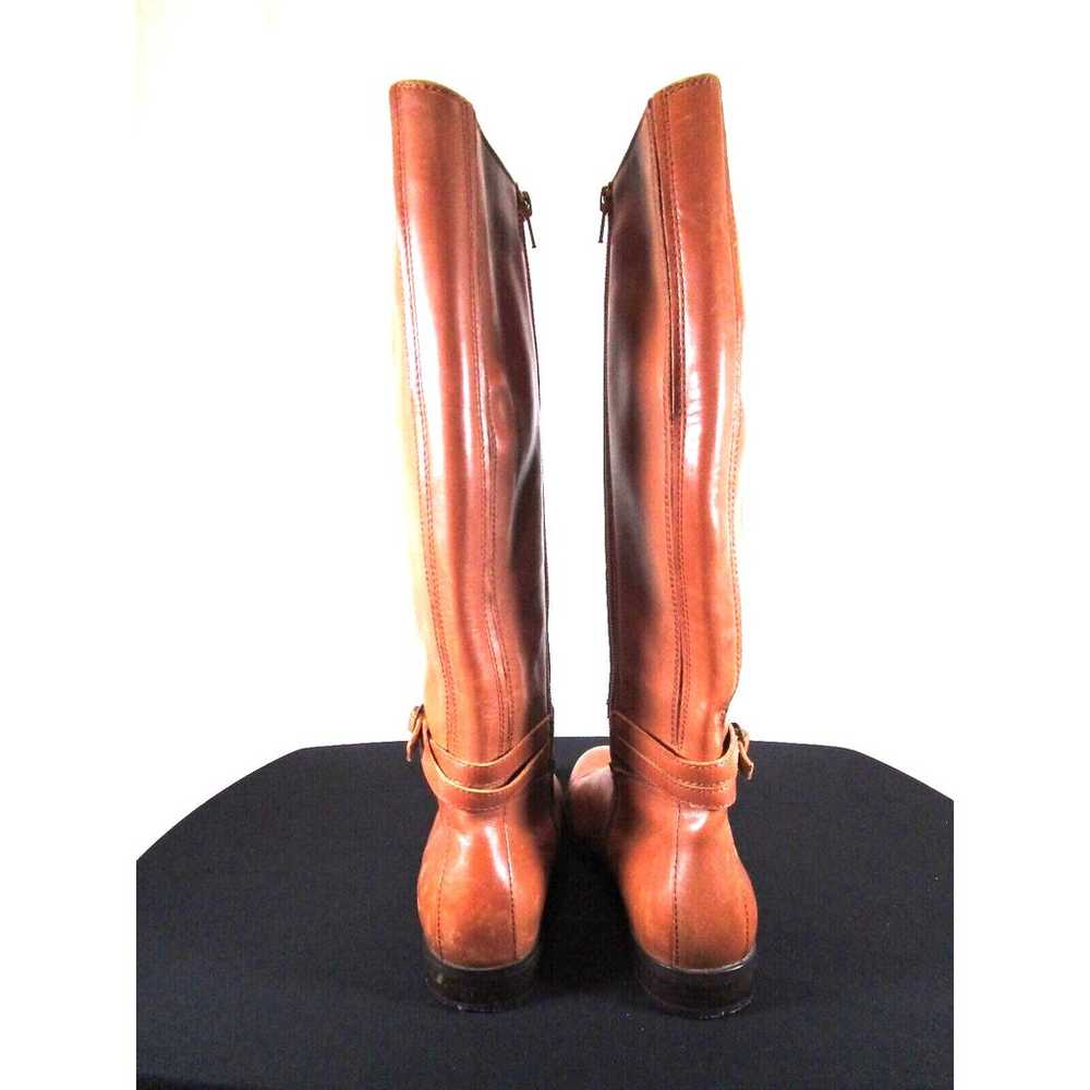 Corso Como Cognac Brown Leather Zip Knee High Rid… - image 6