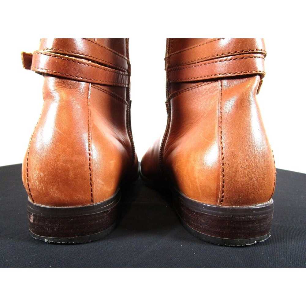 Corso Como Cognac Brown Leather Zip Knee High Rid… - image 7